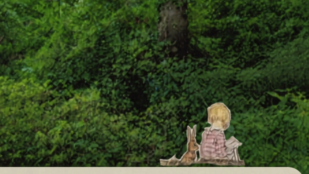 A tiny fairy house in a green forest