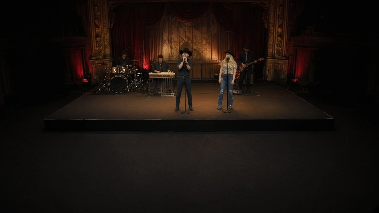Justin Moore with Priscilla Block