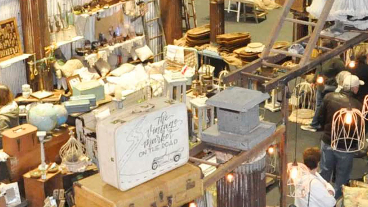 Vendor booths fill a large exhibit hall