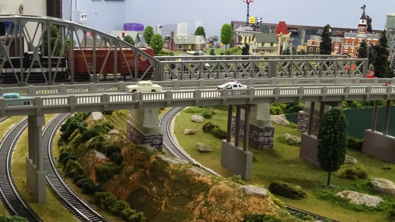 A model train layout from the Neuse River Valley Model Railroad Club