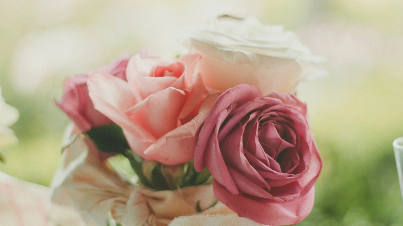 Pink roses in soft light
